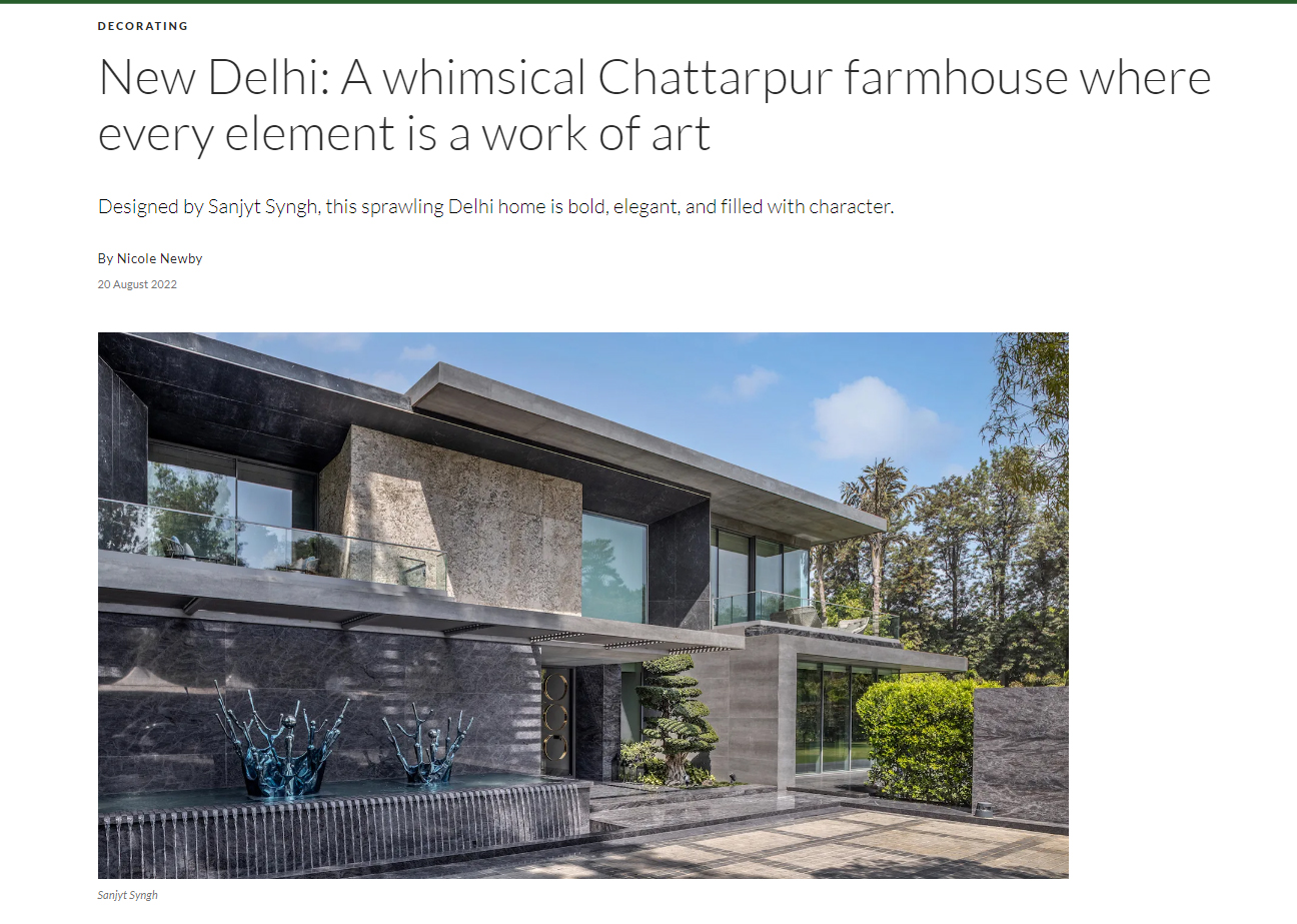 AD: New Delhi: A whimsical Chattarpur farmhouse where every element is a work of art